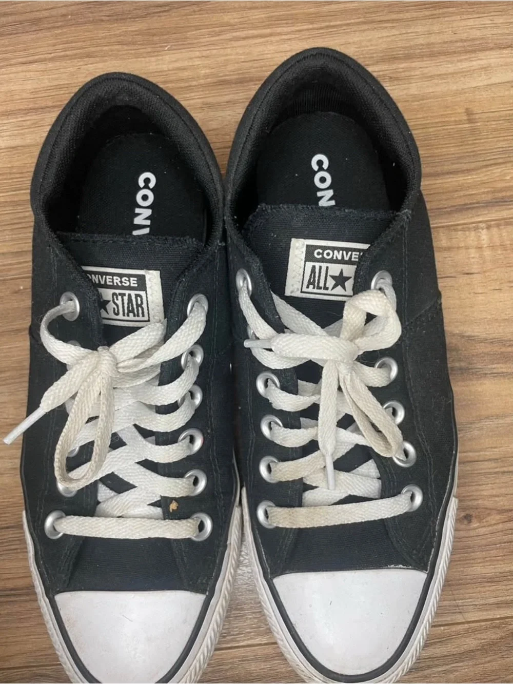 Converse Black and White Low Top Sneakers - Picture 3 of 5